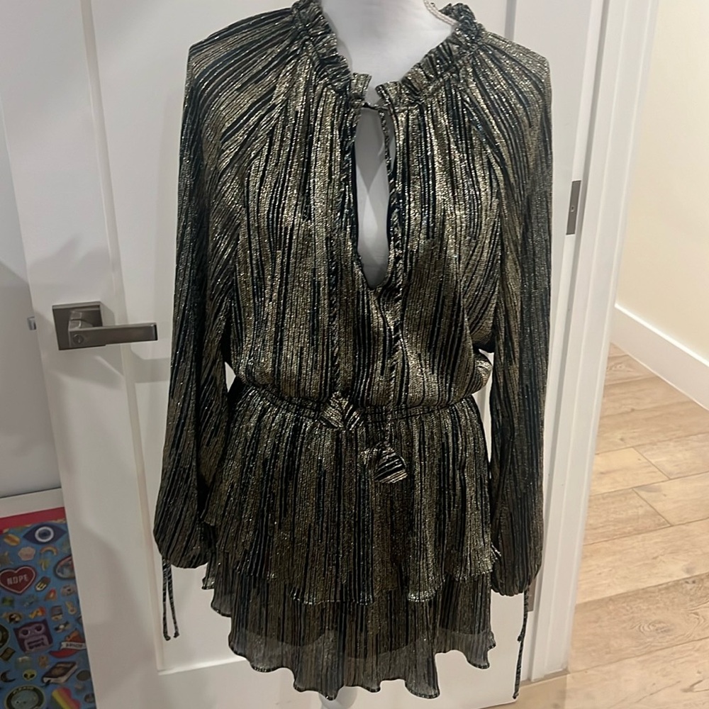 Gold and black shimmer dress